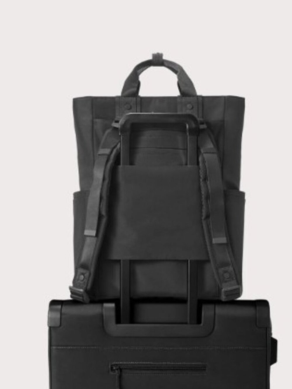 Dagne Dover Petra Convertible Tote Backpack Black Laptop TravelBag - Picture 3 of 3
